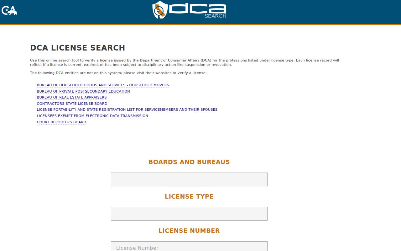 Huntington Park residents directory California professional license search