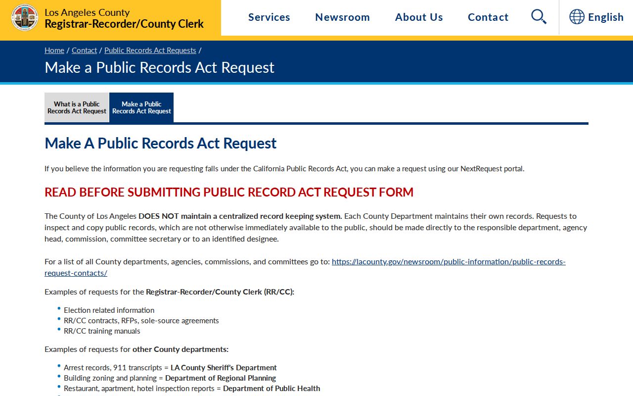 Huntington Park neighbors county public-records request