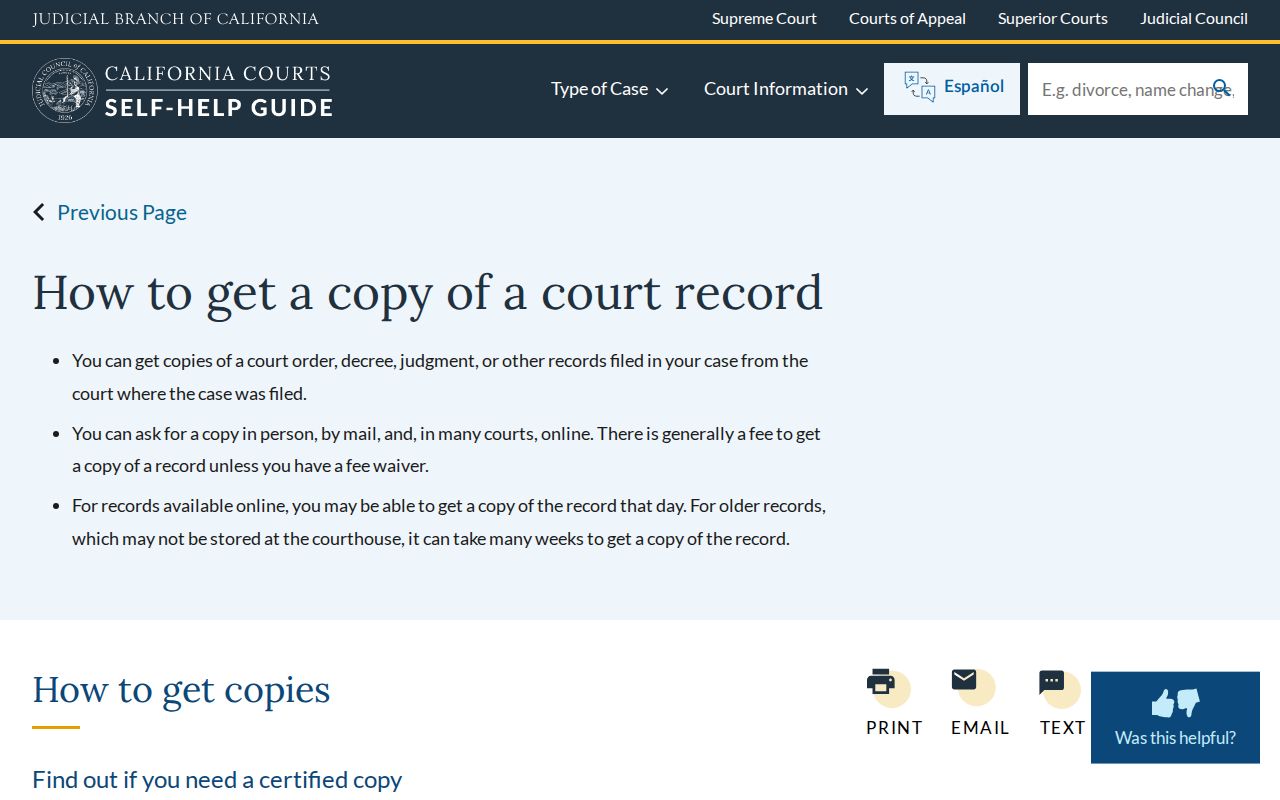 Huntington Park resident lookup California court record copy guidance
