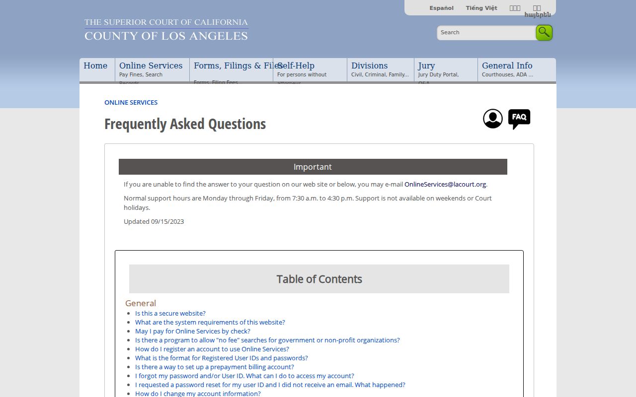 Huntington Park resident lookup court name and document search